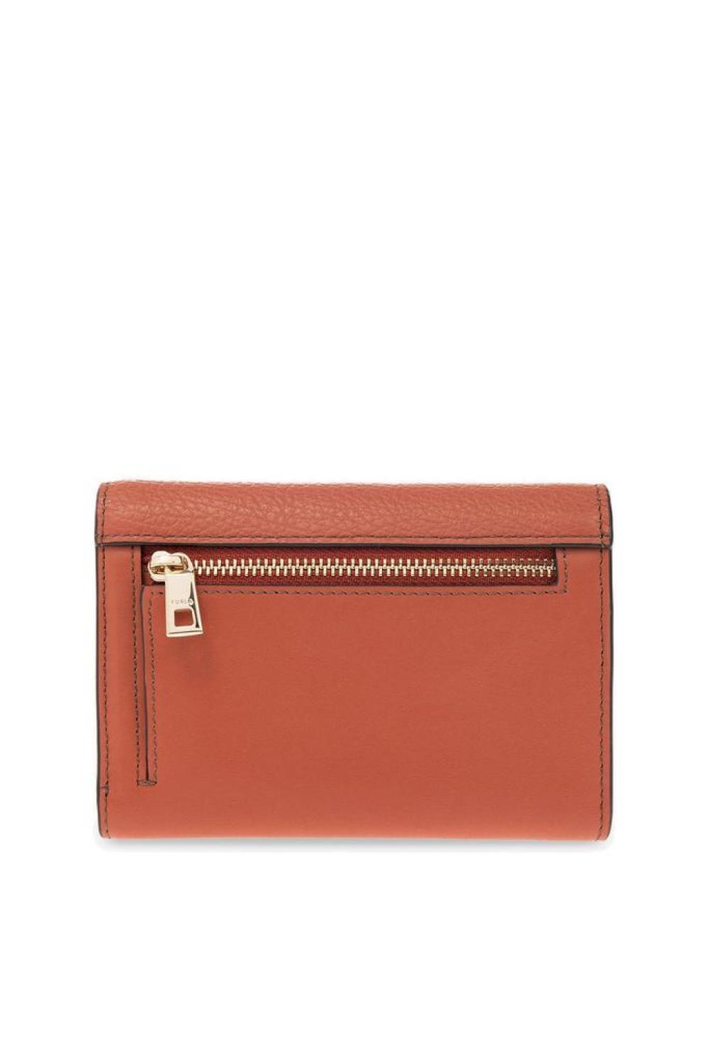 Furla Logo Plaque Zip Detailed Wallet