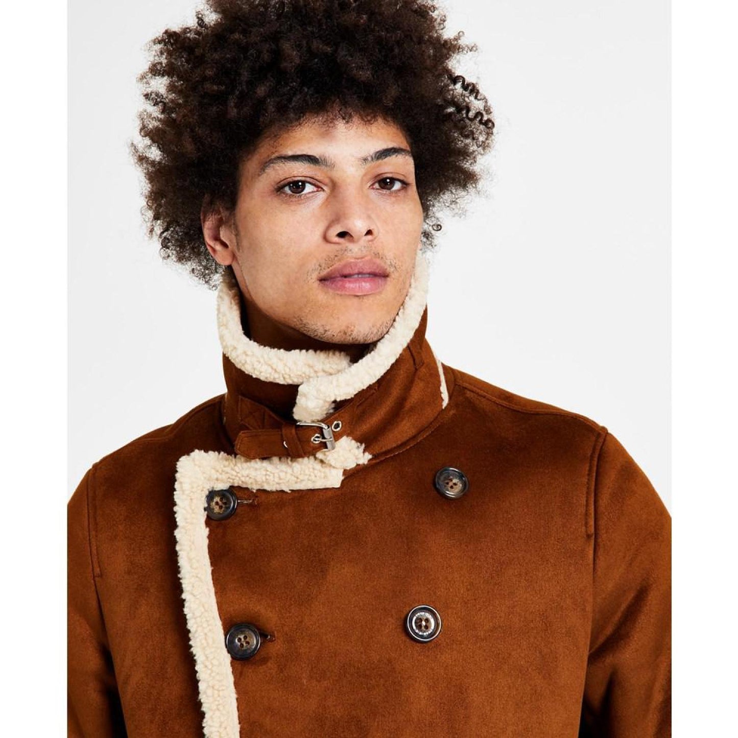 Men's Faux-Shearling Overcoat