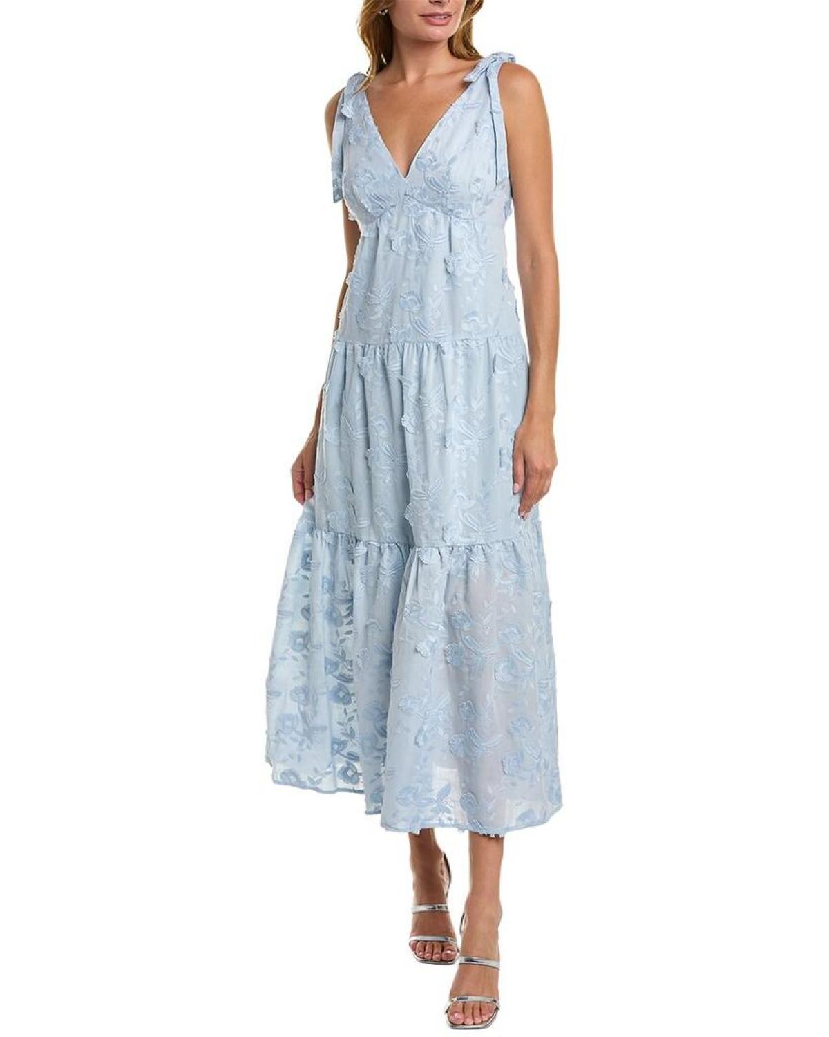 Marchesa Notte Tie Strap Empire Gown