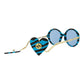 Round-Acetate Frame Sunglasses