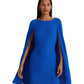Cape Georgette Cocktail Dress