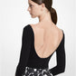Stretch Viscose Scoop-Back Bodysuit