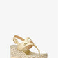 Aubrey Metallic Leather Wedge Sandal