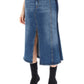 Alexander mcqueen washed denim midi skirt
