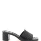 Alexander mcqueen embossed logo leather mules