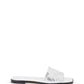Alexander mcqueen laminated leather slides with embossed seal logo