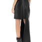 Alexander mcqueen leather skirt with knotted detail