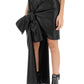 Alexander mcqueen leather skirt with knotted detail