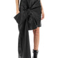 Alexander mcqueen leather skirt with knotted detail