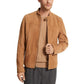 Men's Suede Racer Jacket, Created for Macy's