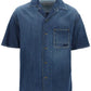 Alexander mcqueen organic denim short sleeve shirt
