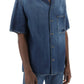 Alexander mcqueen organic denim short sleeve shirt
