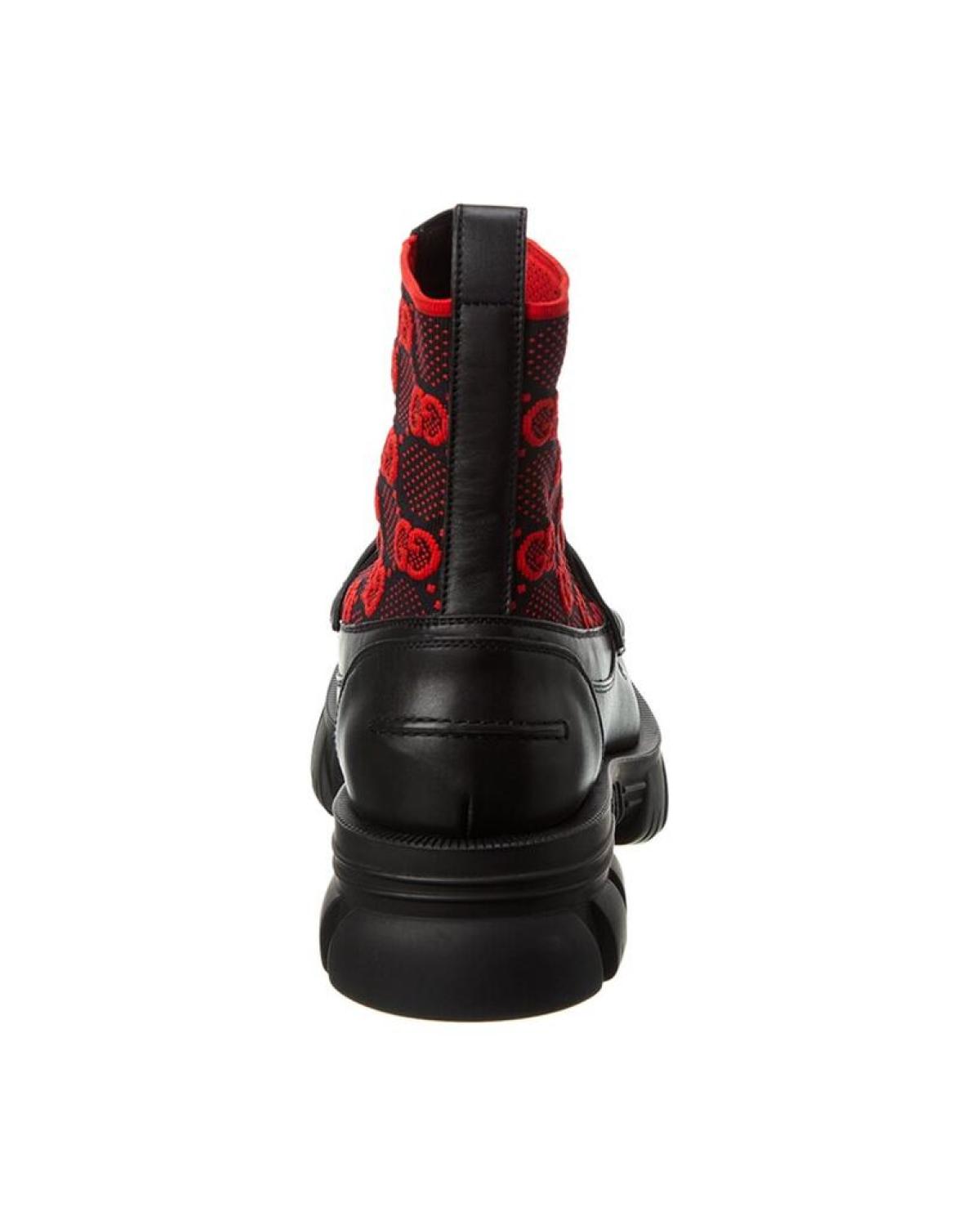 Gucci GG Knit & Leather Boot