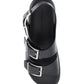 Alexander mcqueen leather sandals with maxi buckles
