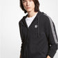 Logo Tape Cotton Blend Zip-Up Hoodie