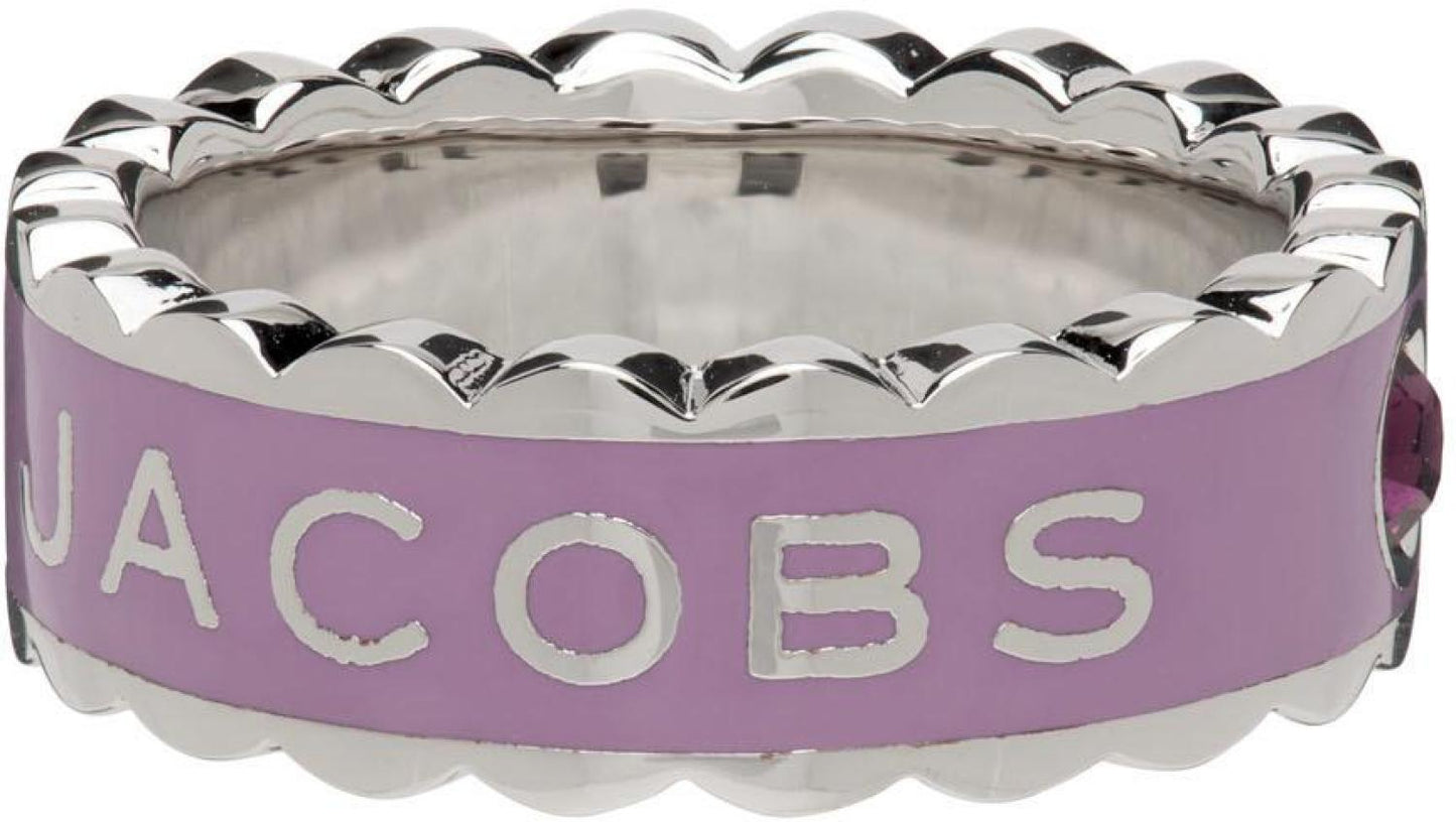 Silver & Purple 'The Scallop Medallion' Ring