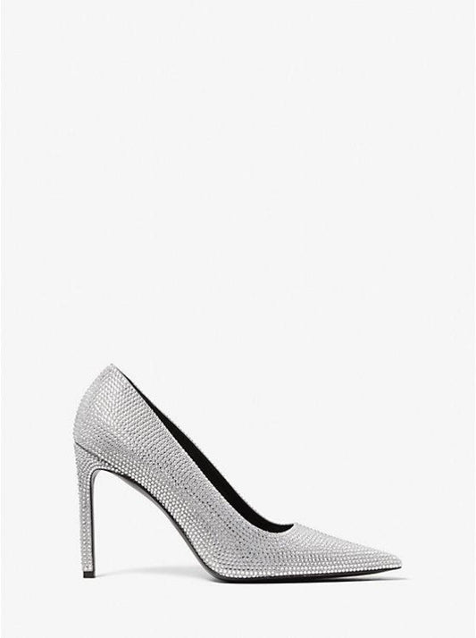 Martine Crystal Embellished Suede Pump