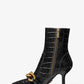 Scarlett Embellished Crocodile Embossed Leather Boot