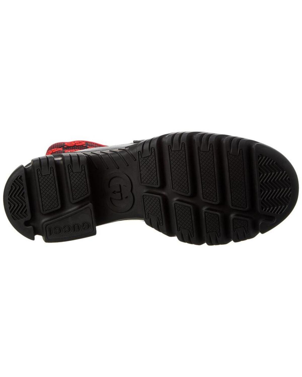 Gucci GG Knit & Leather Boot