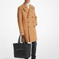 Hudson Textured Leather Top-Zip Tote Bag