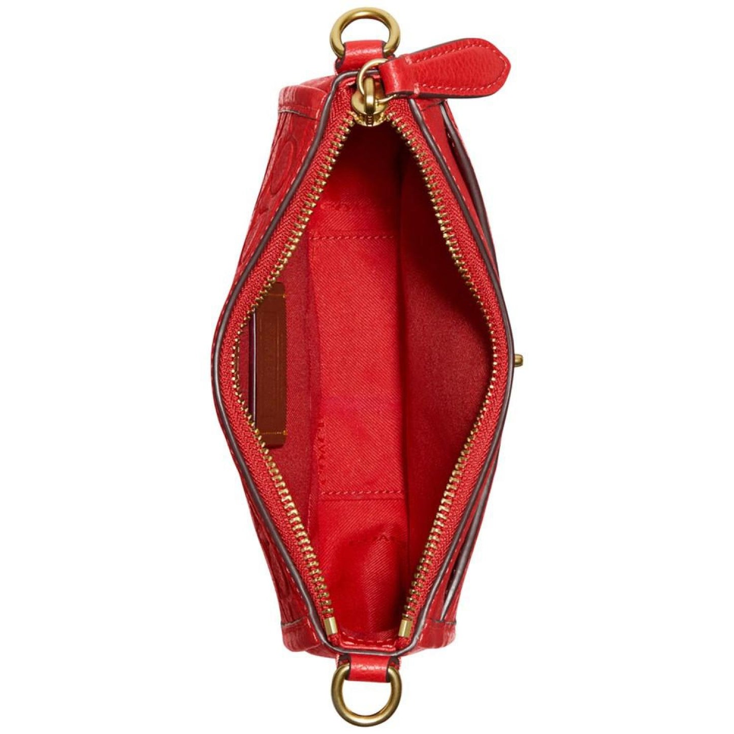 Embossed Signature Leather Chaise Crossbody 19