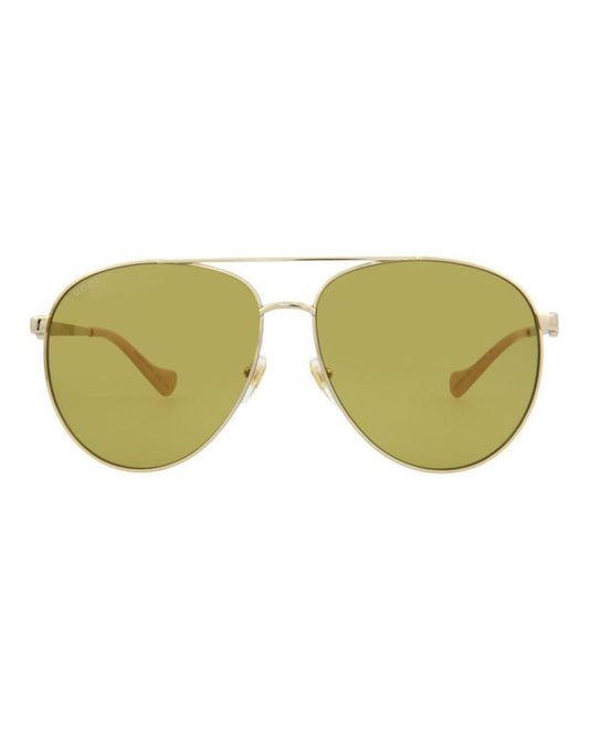 Aviator-Frame Metal Sunglasses
