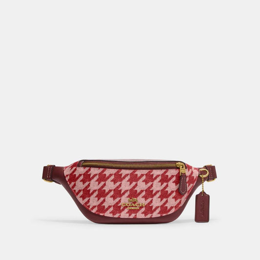 Coach Outlet Warren Mini Belt Bag With Houndstooth Print