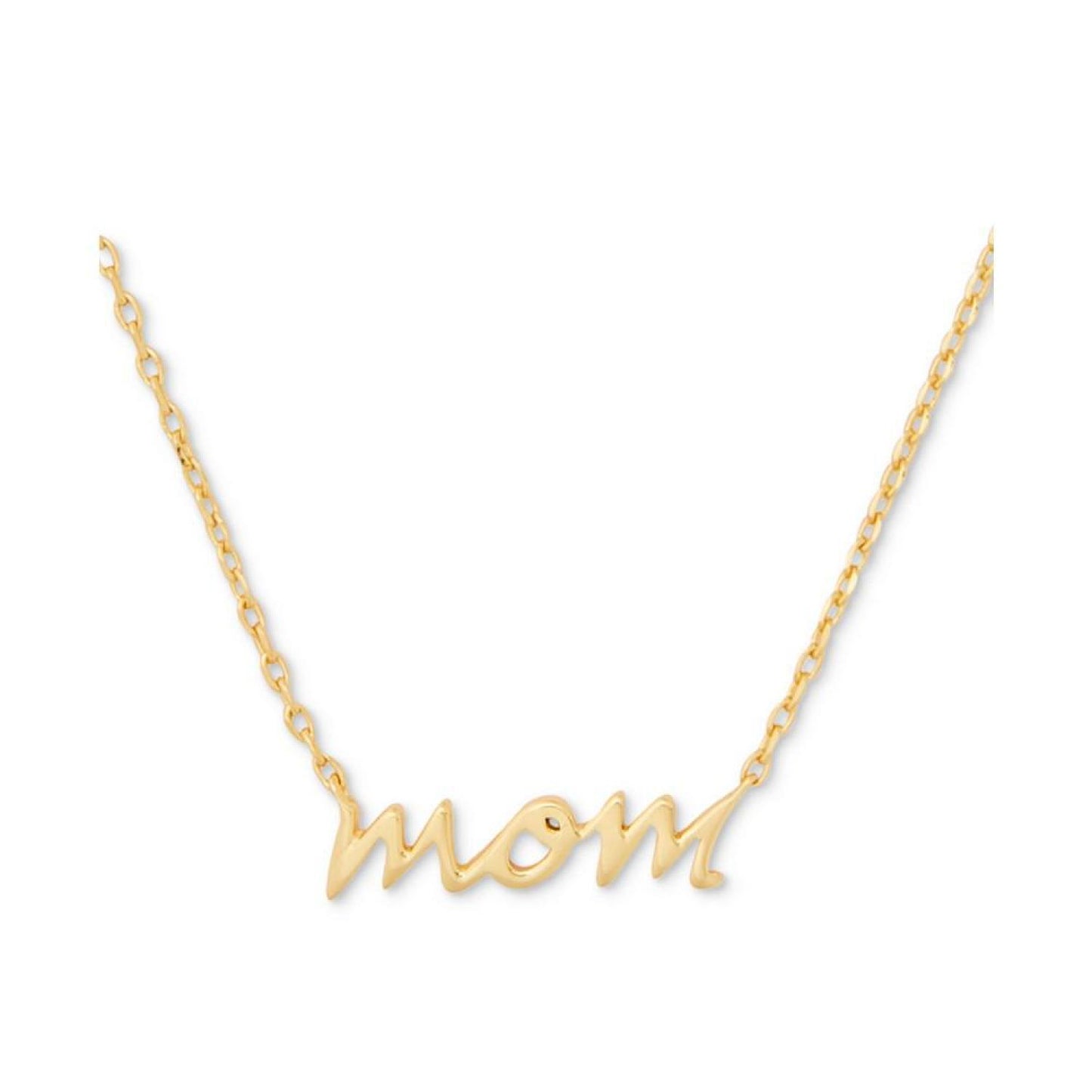 Gold-Tone Mom Pendant Necklace, 16" + 3" extender