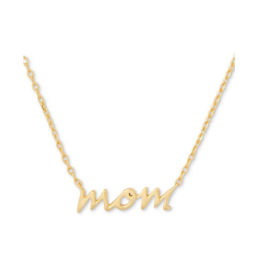 Gold-Tone Mom Pendant Necklace, 16" + 3" extender
