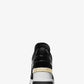 Georgie Nylon and Crocodile Embossed Leather Trainer