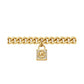 Statement Cubic Zirconia Pave Lock Chain Necklace