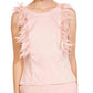 Feather Top In Pink