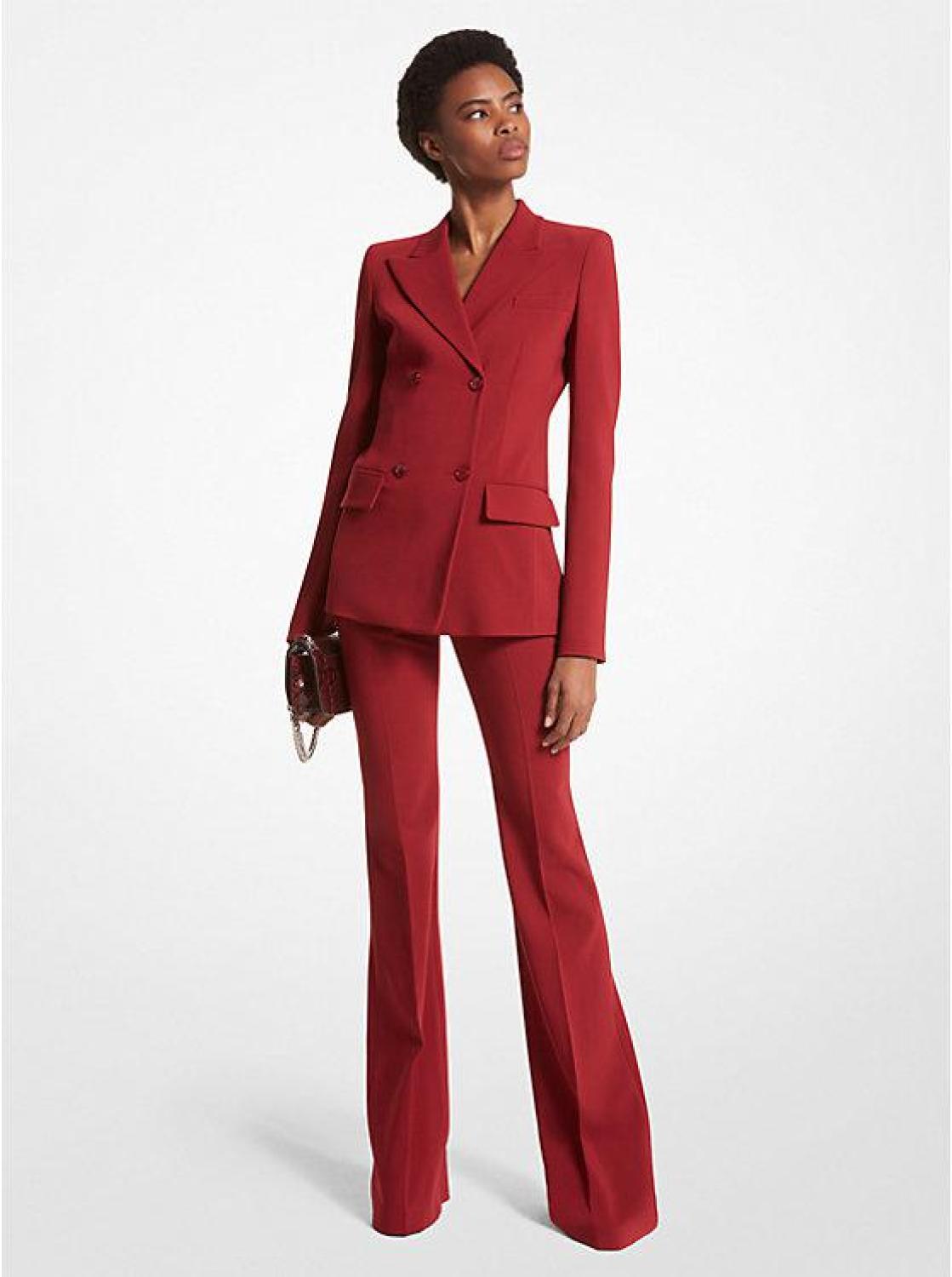 Stretch Wool Crepe Blazer