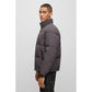 Regular-fit water-repellent puffer jacket with stacked logo