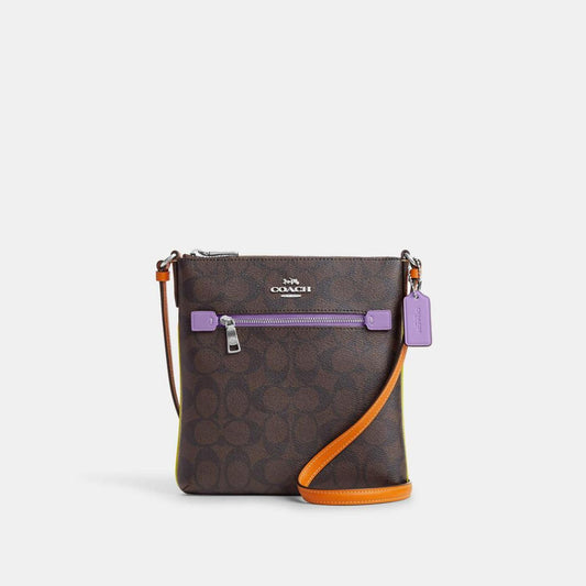 Coach Outlet Mini Rowan File Bag In Colorblock Signature Canvas