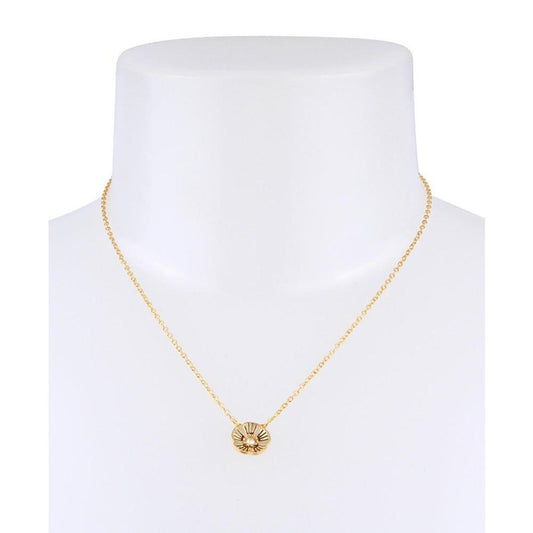 Tea Rose Pendant Necklace, 16" + 2" extender