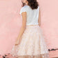 Petal Fluttered Fete Tulle Skirt In Peach