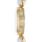 Monroe Gold-Tone Stainless Steel & Faux Pearl Bracelet Watch 24mm