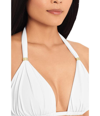 Beach Club Solids Molded Cup Halter Top