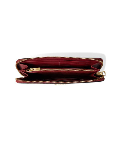Smooth Leather Slim Accordion Zip