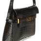Saint Laurent Manhattan Small Croc-Embossed Leather Shoulder Bag