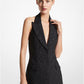 Sequined Wool Blend Halter Jacket