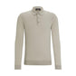 Polo-collar sweater in wool, silk and cashmere