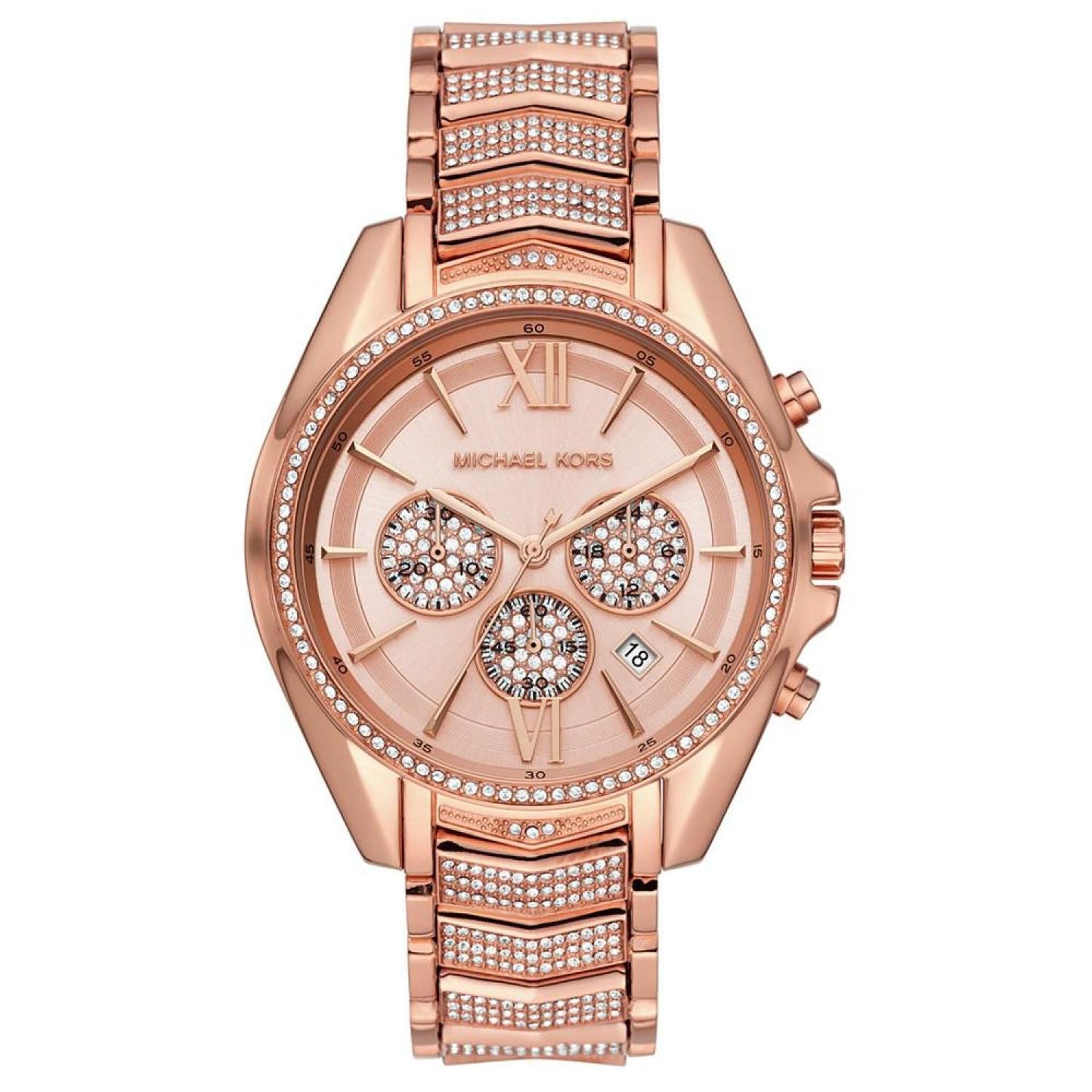 Women's Chronograph Whitney Rose Gold-Tone Stainless Steel Bracelet Watch 45mm