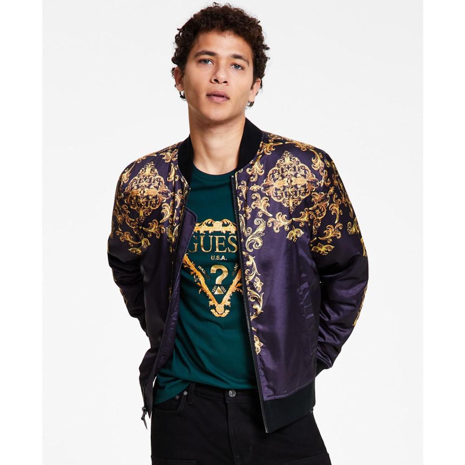 Mens sales satin bomber