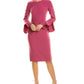 Michael Kors Ruffle Wool-Blend Sheath Dress