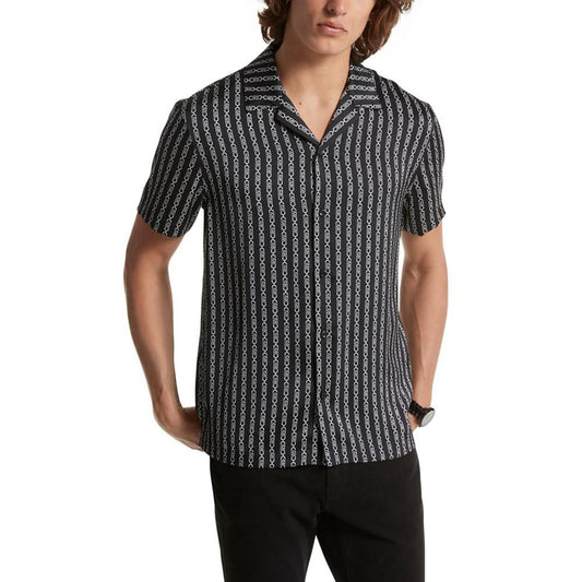 Men's Empire Printed Stripe Camp Shirt