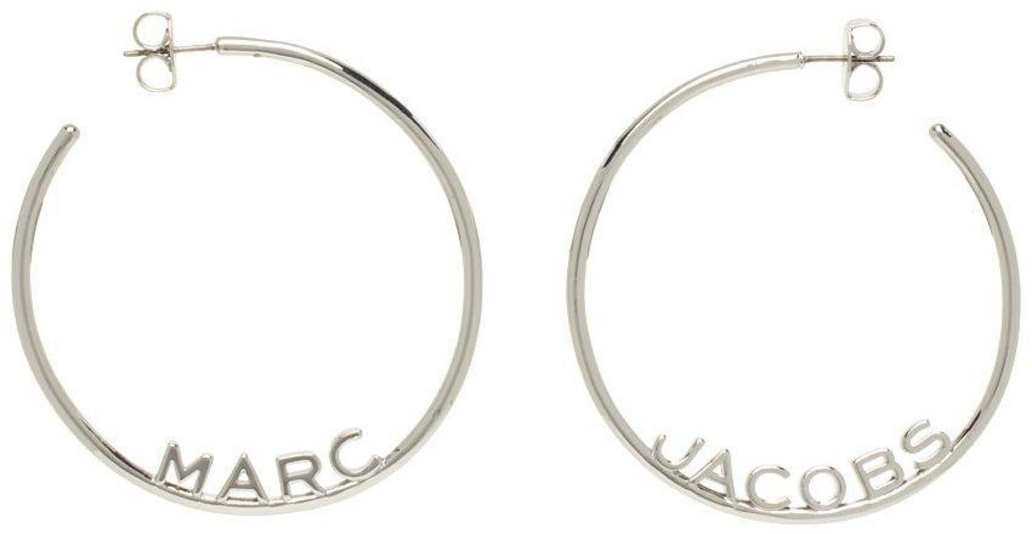 Silver 'The Monogram Hoops' Earrings