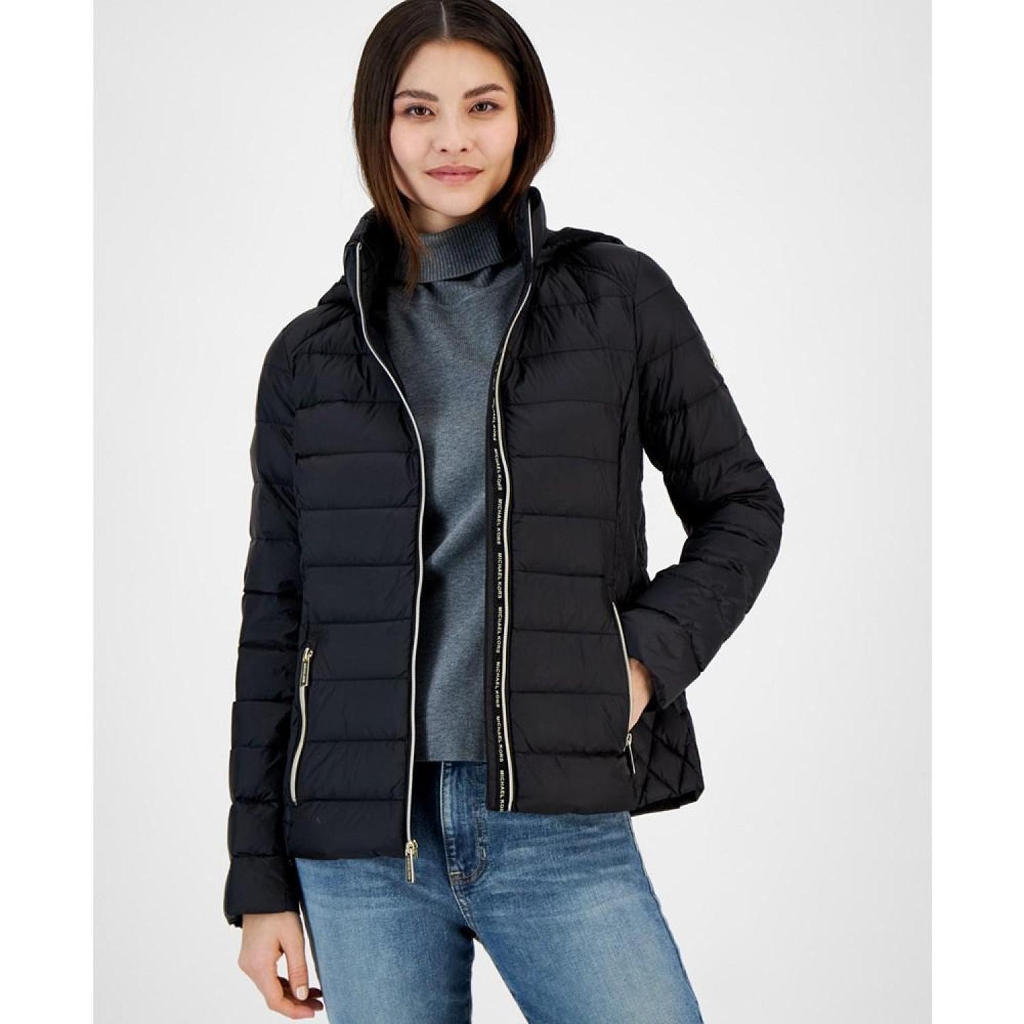 Women's Petite Hooded Packable Puffer Coat, Created for Macy's