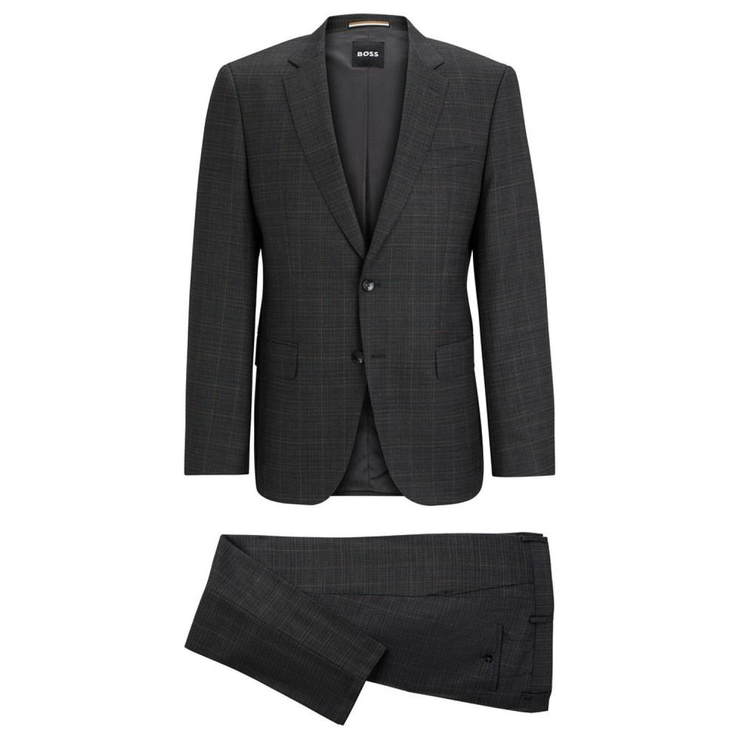 Men's Checked Stretch Slim-Fit Suit